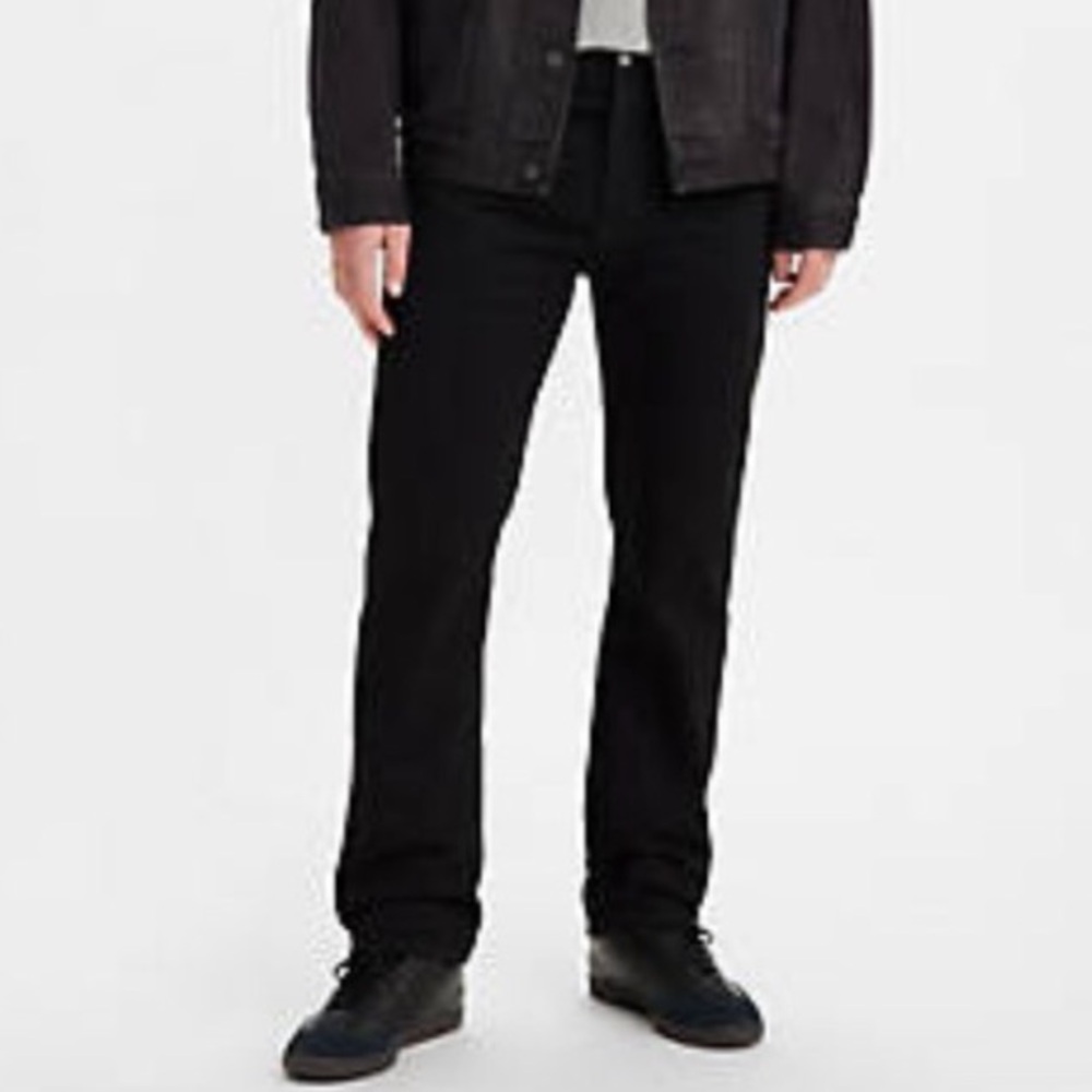 501® ORIGINAL FIT MEN'S BLACK JEANS size 42x30” (no tag) button-fly